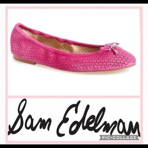 Sam Edelman Pink Felicia cut out flats EUC Size 7